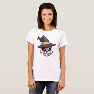 Evil Creepy Halloween Skull Witch