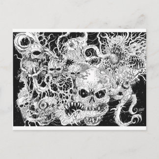 Evil Death Spawn Illustration Postcard