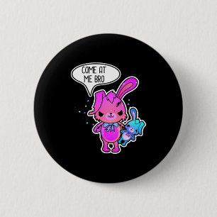 Evil Easter Bunny Come At Me Bro Meme Rabbit Horro 6 Cm Round Badge