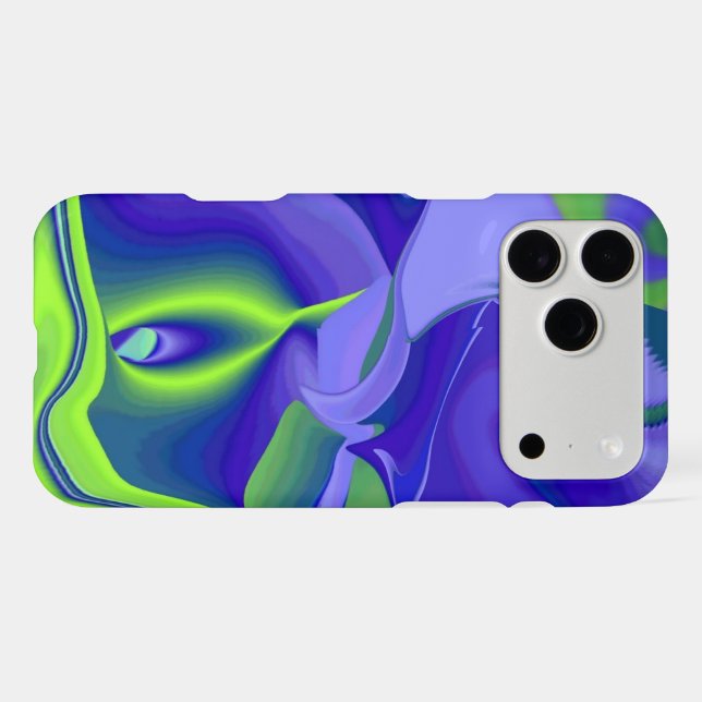 Evil Eye , 3D Abstract in green blue purple (Back (Horizontal))