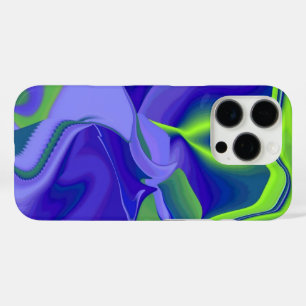 Evil Eye , 3D Abstract in green blue purple iPhone 16 Pro Case
