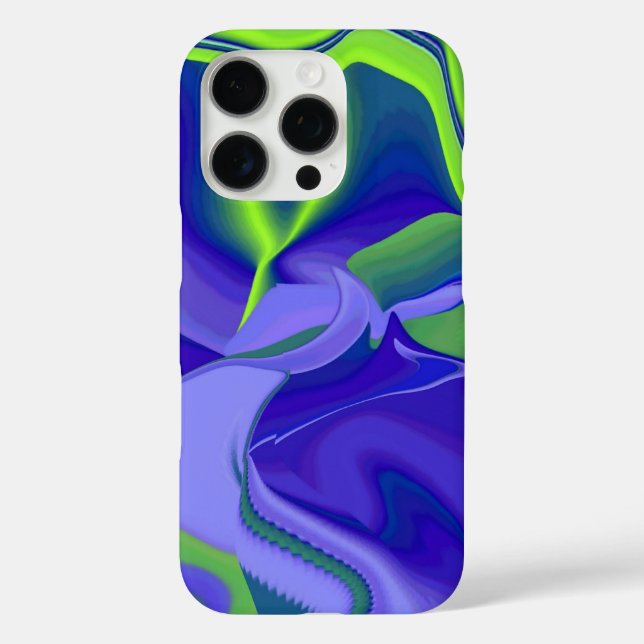 Evil Eye , 3D Abstract in green blue purple Case-Mate iPhone Case (Back)