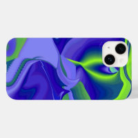 Evil Eye , 3D Abstract in green blue purple
