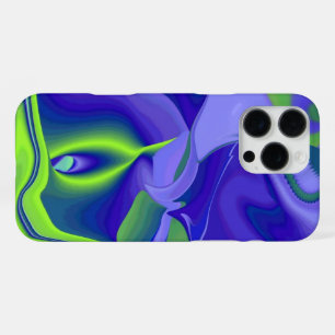 Evil Eye , 3D Abstract in green blue purple iPhone 16 Pro Max Case