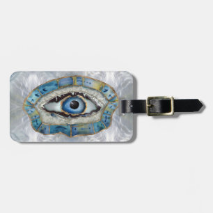 Evil Eye Amulet Geodes and Crystals Luggage Tag