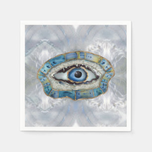 Evil Eye Amulet Geodes and Crystals Napkin