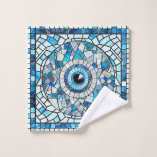 Evil Eye Amulet Mosaic Art Bath Towel Set