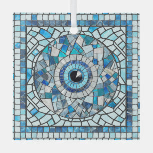 Evil Eye Amulet Mosaic Art Glass Tree Decoration