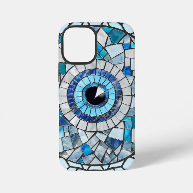 Evil Eye Amulet Mosaic Art iPhone Case (Back)