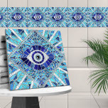 Evil Eye Amulet Mosaic Art Tile<br><div class="desc">Evil Eye Amulet Mosaic Art</div>