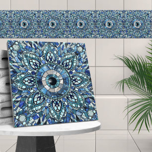 Evil Eye Amulet Mosaic Art Tile