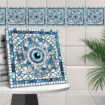 Evil Eye Amulet Mosaic Art Tile<br><div class="desc">Evil Eye Amulet Mosaic Art</div>