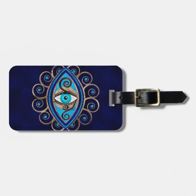 Evil Eye Amulet Ornament Luggage Tag (Front Horizontal)