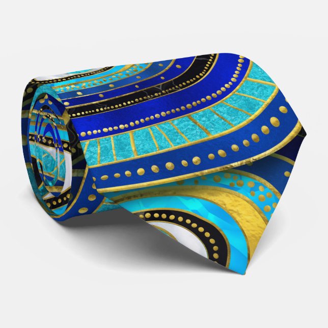 Evil Eye Amulet Pattern Tie (Rolled)