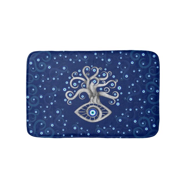 Evil Eye Amulet Tree Bath Mat (Front)