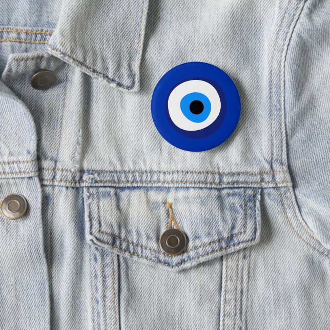 evil eye ancient symbol antiquity talisman superst 6 cm round badge (In Situ)