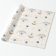 Evil Eye and Third Eye Pattern Wrapping Paper