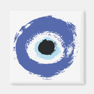 Evil Eye Artistic Blue Greek Magnet