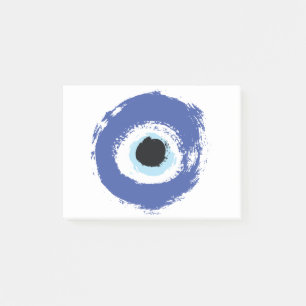 Evil Eye Artistic Blue Greek Post-it Notes