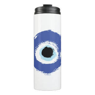 Evil Eye Artistic Blue Greek Thermal Tumbler