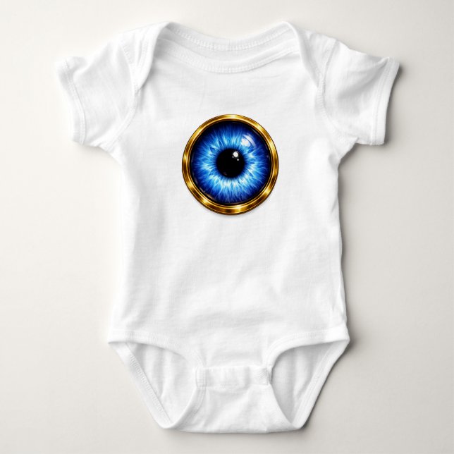 Evil Eye Baby Shirt – Blue Protective Eye Cute Inf (Front)
