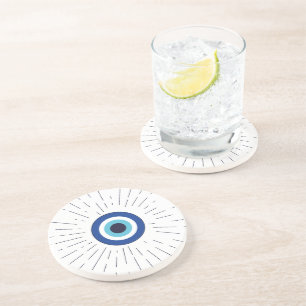 evil eye  (blue) coaster
