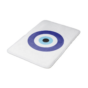 Evil Eye Blue Mati design bath mat