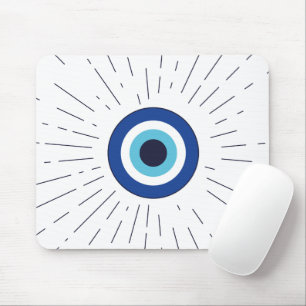 evil eye (blue) mouse mat