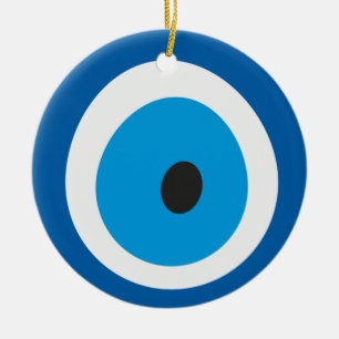 Evil Eye Blue Turkish Evil Eye Charm Nazar  Ceramic Tree Decoration