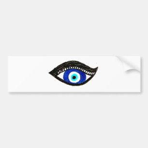 Evil eye bumper sticker