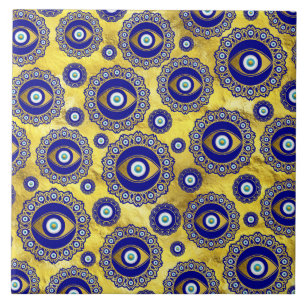 Evil Eye Charm Ornament Pattern Tile