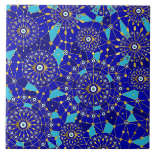 Evil Eye Charm Ornament Pattern Tile