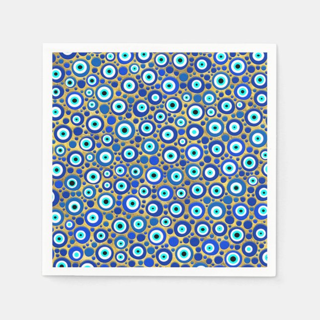 Evil Eye Charm Pattern Napkin (Front)