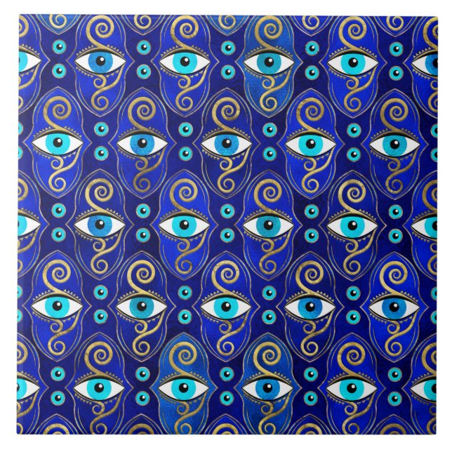 Evil Eye Charm Pattern Tile (Front)