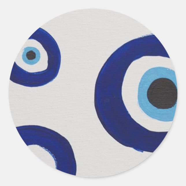 Evil Eye Circle Stickers (Front)