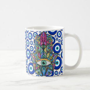 Evil Eye Colorful Protection, Nazar Amulet Style  Coffee Mug