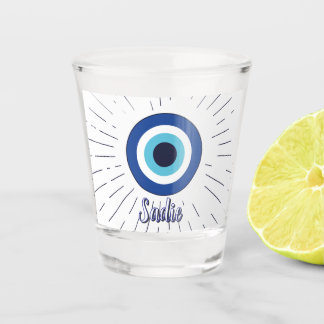 evil eye customisable shot glass