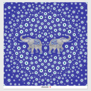Evil Eye Elephant Good Luck Charm