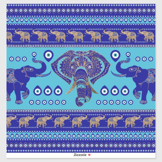 Evil Eye Elephant Ornament (Sheet)