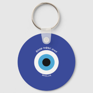 Evil Eye Good Vibes Only Keychain