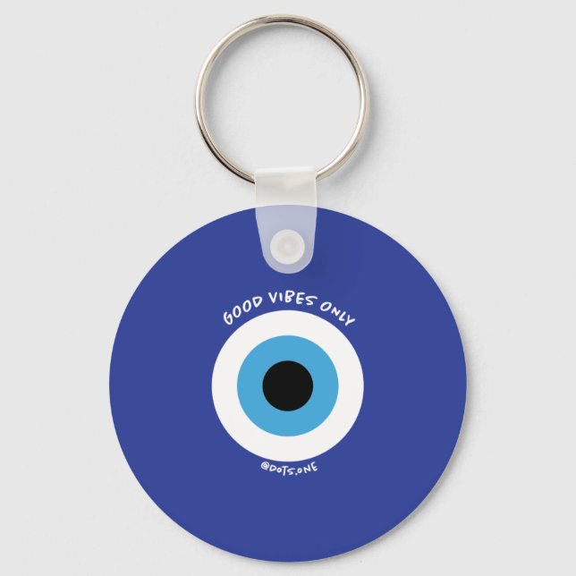 Evil Eye Good Vibes Only Keychain (Front)