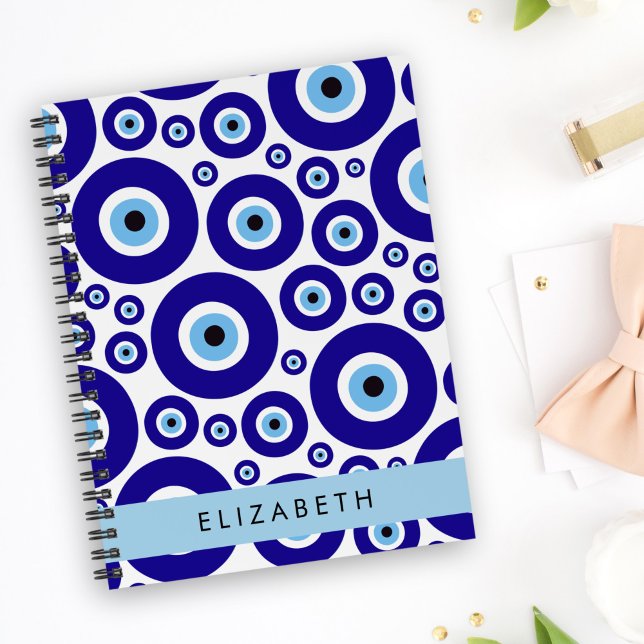 Evil Eye, Greek Eye, Turkish Eye, Mati, Your Name Notebook (Creator Uploaded)