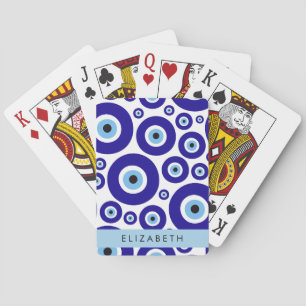 Evil Eye, Greek Eye, Turkish Eye, Mati, Your Name Playing Cards