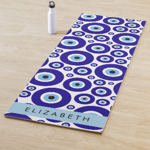 Evil Eye, Greek Eye, Turkish Eye, Mati, Your Name Yoga Mat
