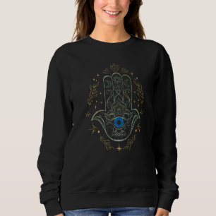 Evil Eye Hamsa Hand Nazar Amulet Protection Celest Sweatshirt