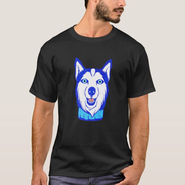 Evil Eye Husky Dog For Greek Talisman Nazar Charm  T-Shirt (Front)