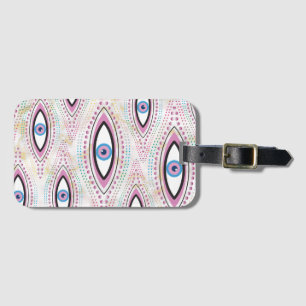 Evil Eye Illustrated Eye Rainbow Luggage Tag