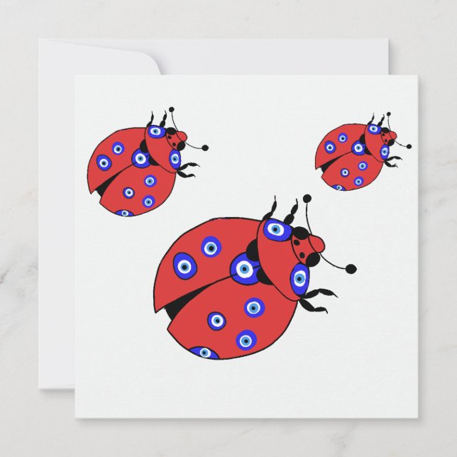 Evil Eye Ladybirds Card (Front)