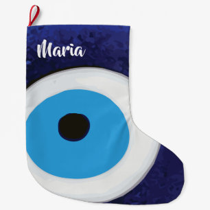 Evil Eye Large Christmas Stocking