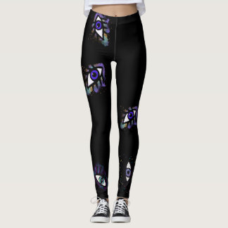 Evil eye leggings, Black evil eye loungewear Leggings